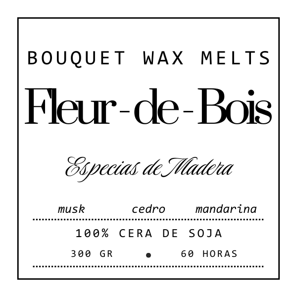 Fleur-de-Bois Ramo de Flores Margaritas Clásico de Cera de Soja, fragancia ESPECIAS DE MADERA con notas de almizcle, cedro y mandarina. 100% cera de soja, 300g, duración 60 horas, perfecto como regalo romántico.