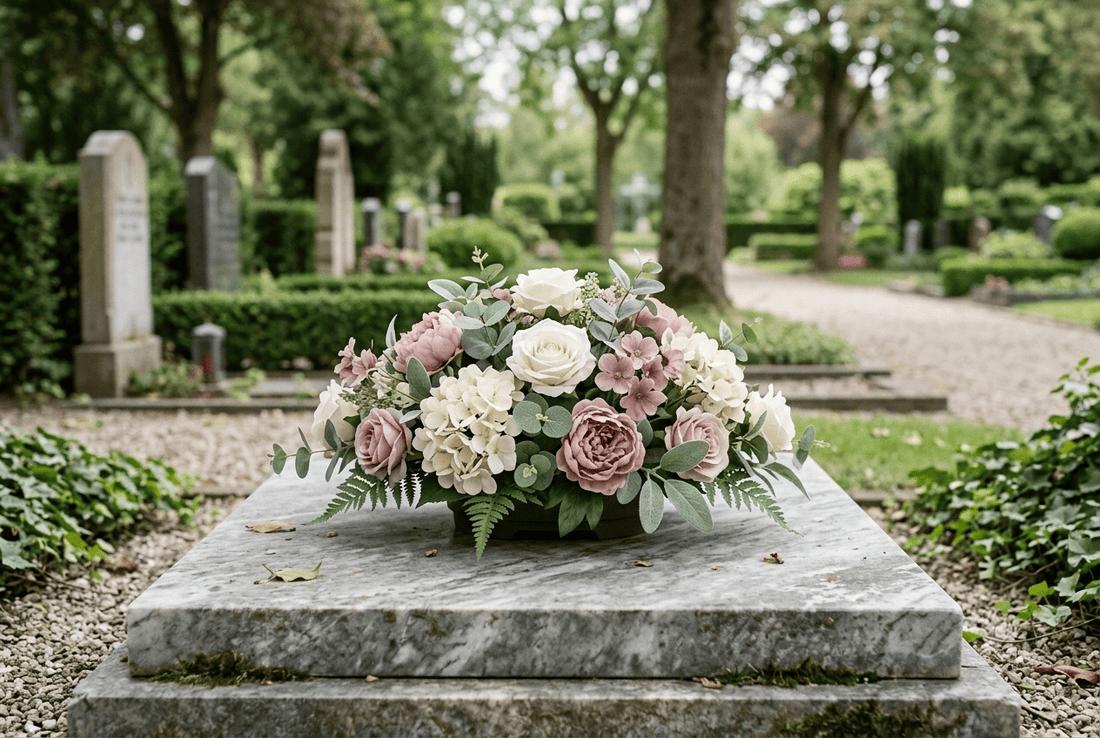 Cómo hacer un centro de flores artificiales para cementerio: claves para que quede digno, estable y duradero