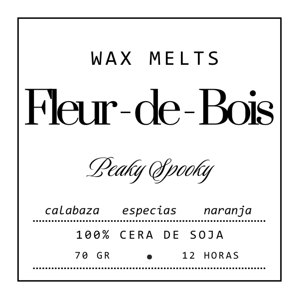 Wax Melts Barra de chocolate PEAKY SPOOKY