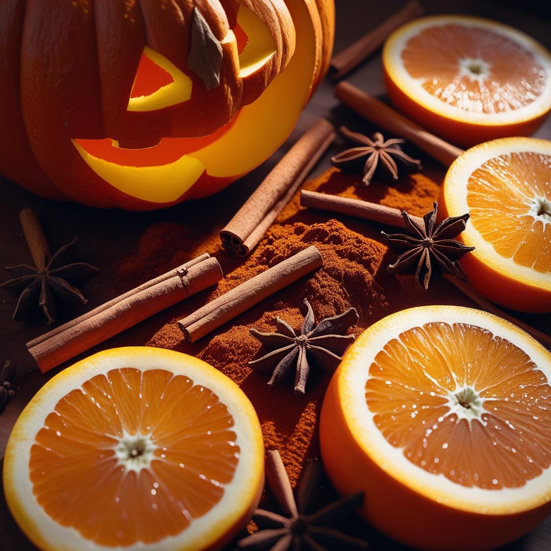 El Ramo de Flores Margaritas Clásico de Cera de Soja de Fleur-de-Bois se encuentra junto a especias otoñales y una calabaza tallada, creando una escena cálida y festiva, ideal para regalar un toque romántico Fleur-de-Bois.