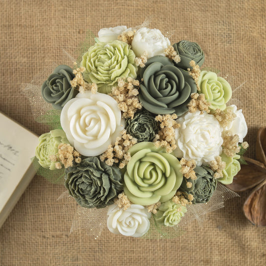 Classic Soy Wax Peony and Rose Bouquet Fleur-de-Bois LIMA SAUVAGE