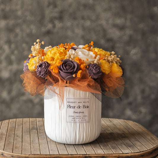 Classic Soy Wax Peony and Rose Bouquet Fleur-de-Bois PEAKY SPOOKY